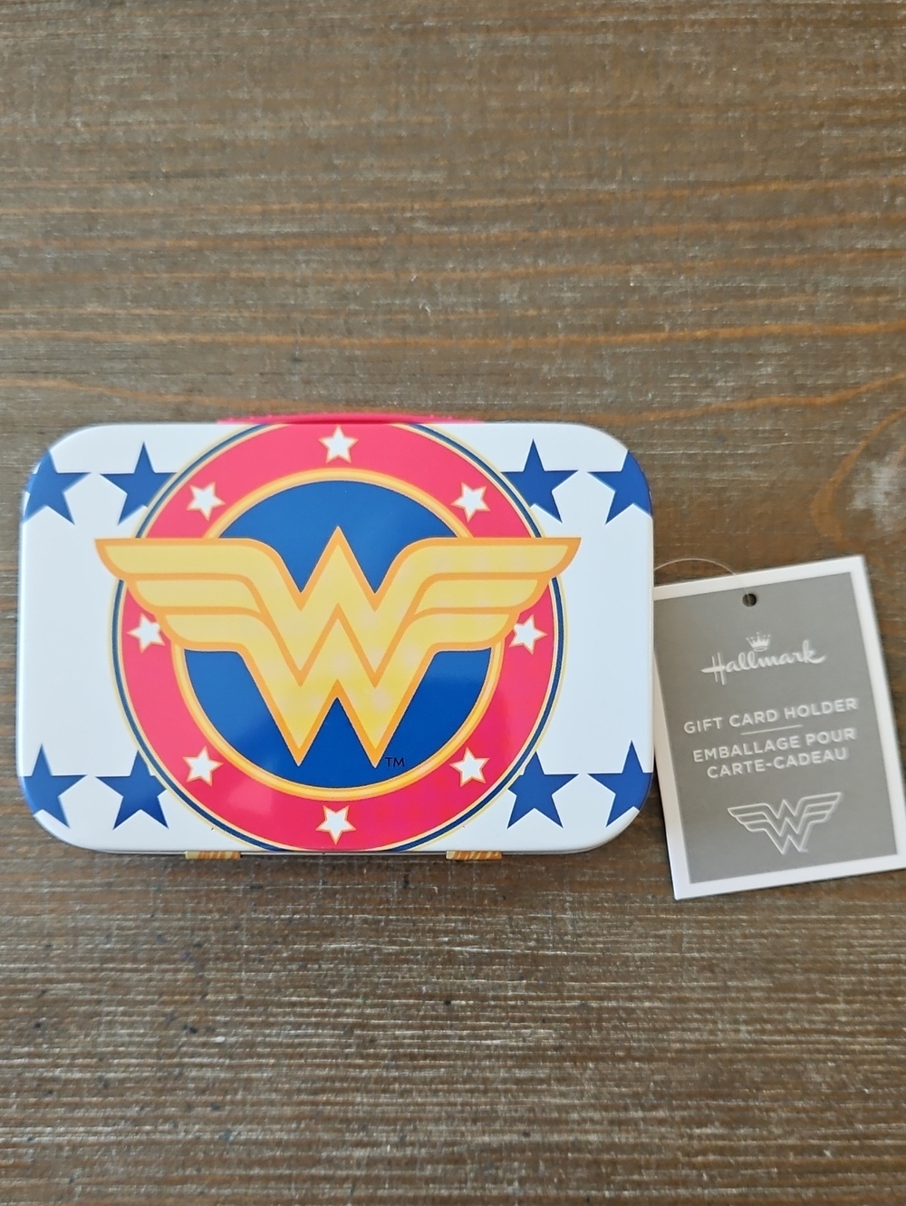 Hallmark Wonder Woman Tin Gift Card Case - Red, Blue & Gold